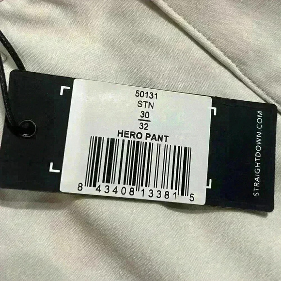 NWT Straight Down Hero Pants Size 30/32 Stone Golf Performance Athletic Fit $160 - Picture 7 of 10